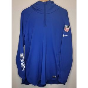 Official USWNT Women's Soccer Nike Dri-Fit Pullover Hoodie Sweater - XL